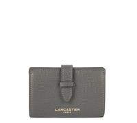Lancaster | Sierra PM - Porte-Cartes Refente de Cuir de Vachette Grainé Gris