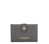 Lancaster | Sierra PM - Porte-Cartes Refente de Cuir de Vachette Grainé Gris