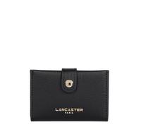 Lancaster | Sierra PM - Porte-Cartes Refente de Cuir de Vachette Grainé Noir