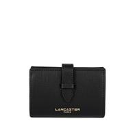 Lancaster | Sierra PM - Porte-Cartes Refente de Cuir de Vachette Grainé Noir