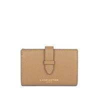 Lancaster | Sierra PM - Porte-Cartes Refente de Cuir de Vachette Grainé Sable