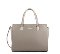 LANCASTER | Smooth - Grand Sac cabas Main Refente de Cuir de Vachette Lisse Taupe - Galet
