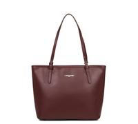 LANCASTER | Smooth - Sac cabas épaule Refente de Cuir de Vachette Lisse Bordeaux