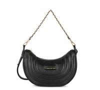LANCASTER | Soft Matelassé - Sac hobo Cuir de Vachette Pleine Fleur Noir