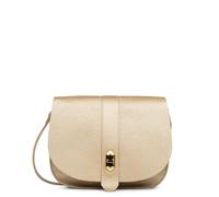 LANCASTER | Top Double - Sac beSace Cuir de Vachette Grainé Champagne - In - Nude