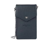 Lancaster Pochette smartphone A rabat avec pression Foulonné PM Bleu Foncé
