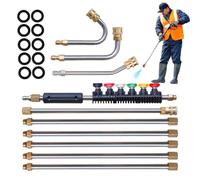 Lance à Eau Haute Pression Kit de Perche Télescopique pour Nettoyage de