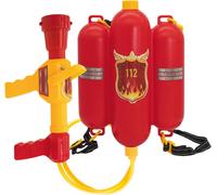 Lance À Eau Pompiers, Taille Env. 40 Cm Avec Buse Réglable, Réservoir D'eau Et Bandoulière, Bataille D'eau, Été, Fête De Jardin, Pistolet À Eau, Canon À Eau, Pistolet À Eau