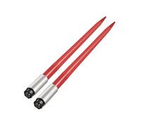 Lance à Foin 99cm Capacité 1360kg Lances à Balles de Foin Carrée 2PCS Rouge