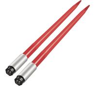 Lance à Foin-VEVOR-2PCS Lance à Balles-99 cm-Capacité 1360 kg-Écrou Hexagonal Manchon-Rouge-Seaux, Tracteurs, Chargeurs