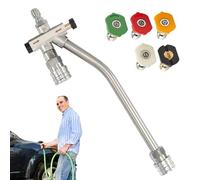 Lance à mousse à double raccord, 6 mm double embout pour lance à mousse - Outil portable ergonomique robuste et portable avec 5 buses réglables pour l'extérieur