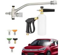 Lance à mousse | Adaptateur pour lance à mousse - Tête de pulvérisation double avec adaptateur pour nettoyage et entretien de voiture, maison, jardin