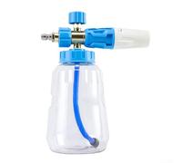 Lance à mousse de lavage de voiture avec buse de pulvérisation réglable et bouton de concentration pour le nettoyage général et les détails du véhicule (bleu)