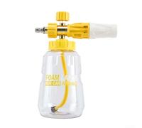 Lance à mousse pour lavage de voiture avec capacité de 1 L, angle de pulvérisation réglable de 0 à 45 degrés, et bouton de concentration en mousse pour un nettoyage efficace du véhicule (jaune)