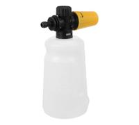 Lance à Mousse Voiture 700ml, Raccord Rapide 1/4, Plastique Jaune | Débit Réglable, Maille Intégrée et Joint Étanche, Lavage sans Fuite pour Motos, Garage et Allées