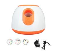 Lance-Balle Automatique pour Chien - Jouet Interactif avec 3 Balles de Tennis Standard, Fonctionnement Sans Fil Intérieur/Extérieur pour Divertir et Exercer Votre Animal | Idéal pour Chiots (Orange)