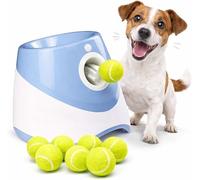 Lance-Balle Automatique pour Chien, Jouet Interactif de Rapprochement avec Distance Réglable 3/6/9m, Batterie Rechargeable, Inclut 3 Balles de Tennis pour Chiens Petits et Moyens Intérieur/Extérieur