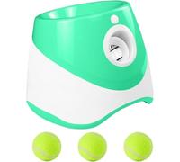 Lance-Balle Automatique pour Chien, Jouet Interactif de Rapprochement avec Distance Réglable 3/6/9m, Batterie Rechargeable, Inclut 3 Balles de Tennis pour Chiens Petits et Moyens Intérieur/Extérieur