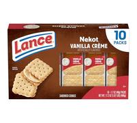 Lance Biscuits à sandwich, crème vanille Nekot, 10 paquets emballés individuellement, 6 sandwichs chacun