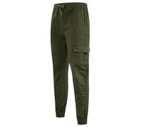 Lance Cotton Twill Cuffed Multi-Pocket Cargo Jogger Pants in Grape Leaf - Tokyo Laundry - XL/36