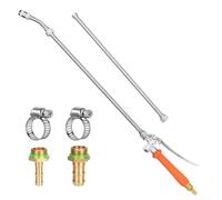 Lance d'arrosage de jardin de 111,8 cm, réglable de 33 cm à 111,8 cm, en acier inoxydable de 6,35 mm et 9,5 mm avec poignée d'interrupteur verrouillable