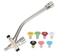 Lance de canon à mousse double connecteur avec 7 buses de pulvérisation, connexion rapide de 6,35 mm, nettoyage du sol, baguette de lavage de voiture