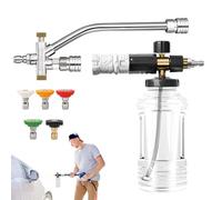 Lance De Lavage Voiture Portable - Buse Haute Pression Pour Tuyau D'Arrosage | Kit De Nettoyage À Modes Réglables Pour Lavage Auto, Moto, Bateau, Caravane Et Vitres