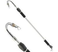 FISHTEC - Lance de Nettoyage pour Gouttière Manche Télescopique Maniable Hauteur Travail : 3,5 m Buse Coudée et Orientable Bague Laiton Raccord Tuyau Universel Vanne 1/4 Tour