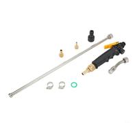 Lance de Pulvérisateur Jardin Haute Pression en Acier Inoxydable avec Buses Réglables et 2 Raccords Laiton 3/8" et 1/4", Verrouillable Anti-Fatigue pour Arrosage Plantes et Nettoyage Extérieur(72cm)
