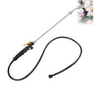 Lance de Pulvérisation Haute Pression 72 cm + Tuyau 1,2 m, Baguette Universelle en Acier Inoxydable avec Buse Réglable, Pistolet de Nettoyage Multifonction pour Jardin, Voiture et Extérieur