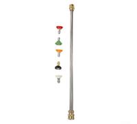 Lance d'extension de lance de nettoyeur haute pression de 40,6 cm, compatible avec Simpson, , Ryobi, avec 5 embouts