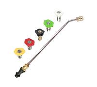 Lance d'extension de Lance de Nettoyeur Haute Pression, Lance de pulvérisation coudée à 90/30 degrés pour Karcher K2 K3 K4 K5 K6 K7, Nettoyeur de gouttière avec 5 Buses de pulvérisation (30 degrés)