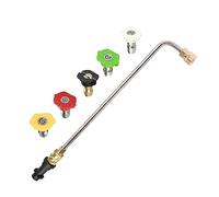 Lance d'extension pour nettoyeur haute pression, 90 degrés/30 degrés coudée pour Karcher K2 K3 K4 K5 K6 K7, nettoyeur de gouttière avec 5 buses de pulvérisation (90 degrés)