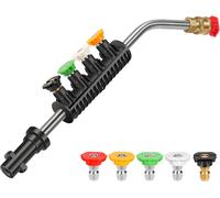 Lance d'extension pour nettoyeur haute pression avec 5 buses de rechange, embout de nettoyage à 30° pour le lavage de voiture.[G413]