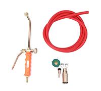 Lance-flammes à gaz liquéfié avec buse de 30 mm, pistolet à flamme robuste à double interrupteur, torche de soudage réglable pour camping en plein air, barbecue et projets de (Double interrupteur)