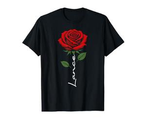 Lance Fleur Rouge Prénom Art pour Hommes Enfants Garçons T-Shirt