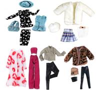 Lance Home® 5 Ensemble Vêtements d'automne Robes + Pantalon Chaussures Sac De Mode Chapeau Manches Longues Manteau pour 29cm Poupées Accessoires Bébé Cadeaux de noël Casual Style