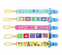 Lance Home® Attache de sucette, 5pcs Bouton fixe Ajuster la longueur Pacifier Chain Clip Infant Déposez résistant Buckle Strap