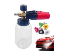 Lance mousseuse pour voiture - Accessoire avec double connecteur pour lance à mousse, accessoire de savon avec 5 buses pour nettoyage de véhicules, toits et sols