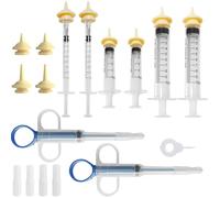 Lance Pilule Chat avec Seringues d'alimentation et Tétines en Silicone | Kit Complet avec 6 Seringues (1ml/5ml/10ml), Applicateur à Pilule et Biberon pour Chaton, Chien et Chiot