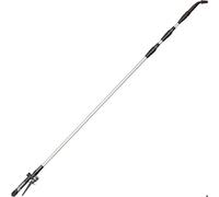 Lance Télescopique en Aluminium avec Buse Double - Jet Réglable Haute Portée pour Arrosage ou Pulvérisation - Argentée