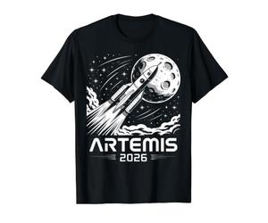 Lancement d'Artemis vers la Lune T-Shirt Graphique avec Valeur, Homme, Noir, XL