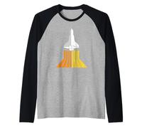 Lancement de fusée Spatiale rétro pour Tout-Petits garçons Filles Manche Raglan