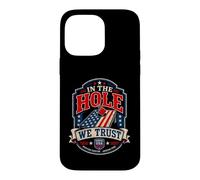 Lancement de Pouf Patriotique Cornhole in The Hole We Trust USA Coque pour iPhone 14 Pro Max