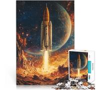 Lancement d'une fusée Spatiale Puzzle 1000 pièces pour Adolescents Analyse et logique Anniversaire et Cadeaux Uniques 38x26cm