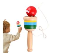 Lancement en bois et balle - Jeu de lancement en bois classique pour , jouets faits à la main pour le jeu chaud, le jeu de compétences, l'activité de jardin amusante, le
