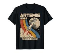 Lancement Spatial de la fusée Artemis 2026 de Retour sur la Lune T-Shirt Graphique avec Valeur