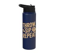 Lancer de hache drôle Stainless Steel Insulated Water Bottle