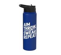Lancer de hache drôle - Visez le lancer de jure de jure de répétition Stainless Steel Insulated Water Bottle