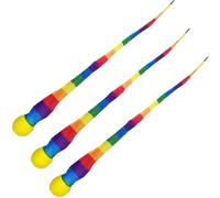 Lancer et attraper des balles - 3 pièces - Balles d'extérieur avec queue arc-en-ciel - Jouet coloré - Jeu interactif - Organiseur compact - Accessoire portable pour enfants, adultes, extérieur